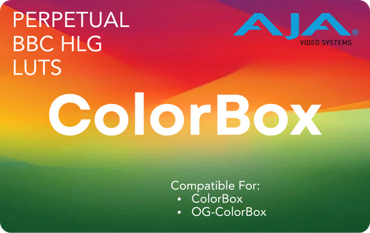 AJA Perpetual BBC HLG LUTs License for ColorBox and OG-ColorBox