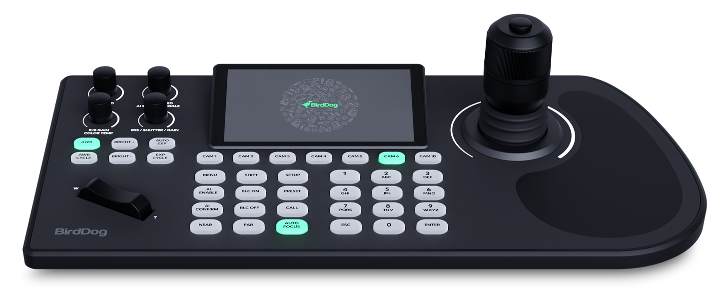 BirdDog KBD PTZ Controller with Integrated Screen