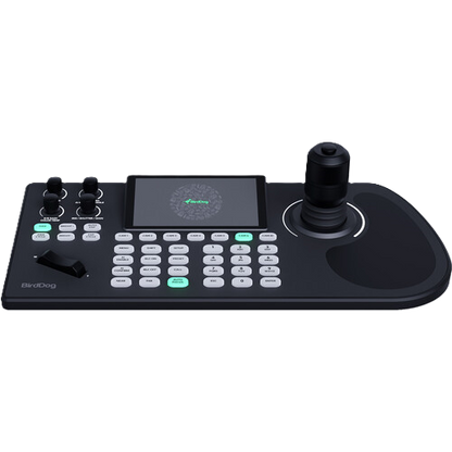 BirdDog KBD Control panel with joystick and display on a white background