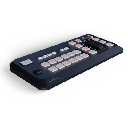 Control panel with buttons and a mouse on a white background