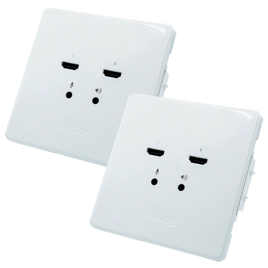 BirdDog 1x BirdDog Wallplate Dual Input and 1x BirdDog Wallplate Dual Output