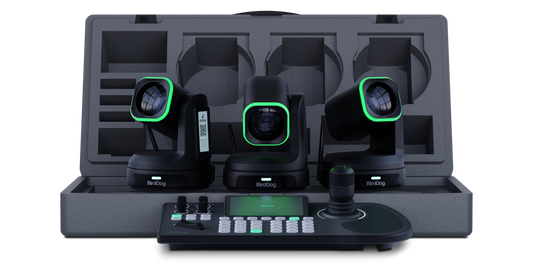 BirdDog 3x X1 30x PTZ Cameras and KBD Keyboard Bundle (Black)