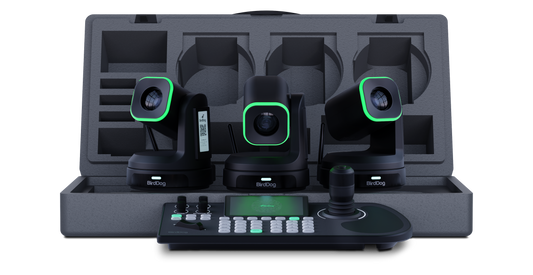 BirdDog 3x X1 PTZ Camera and KBD Keyboard Bundle (Black)