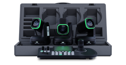 BirdDog 3x X1 Ultra PTZ Cameras and KBD Keyboard Bundle (Black)