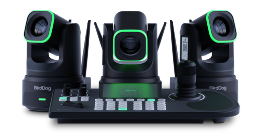 BirdDog 3x X4 Ultra PTZ Cameras and KBD Keyboard Combo (Black)