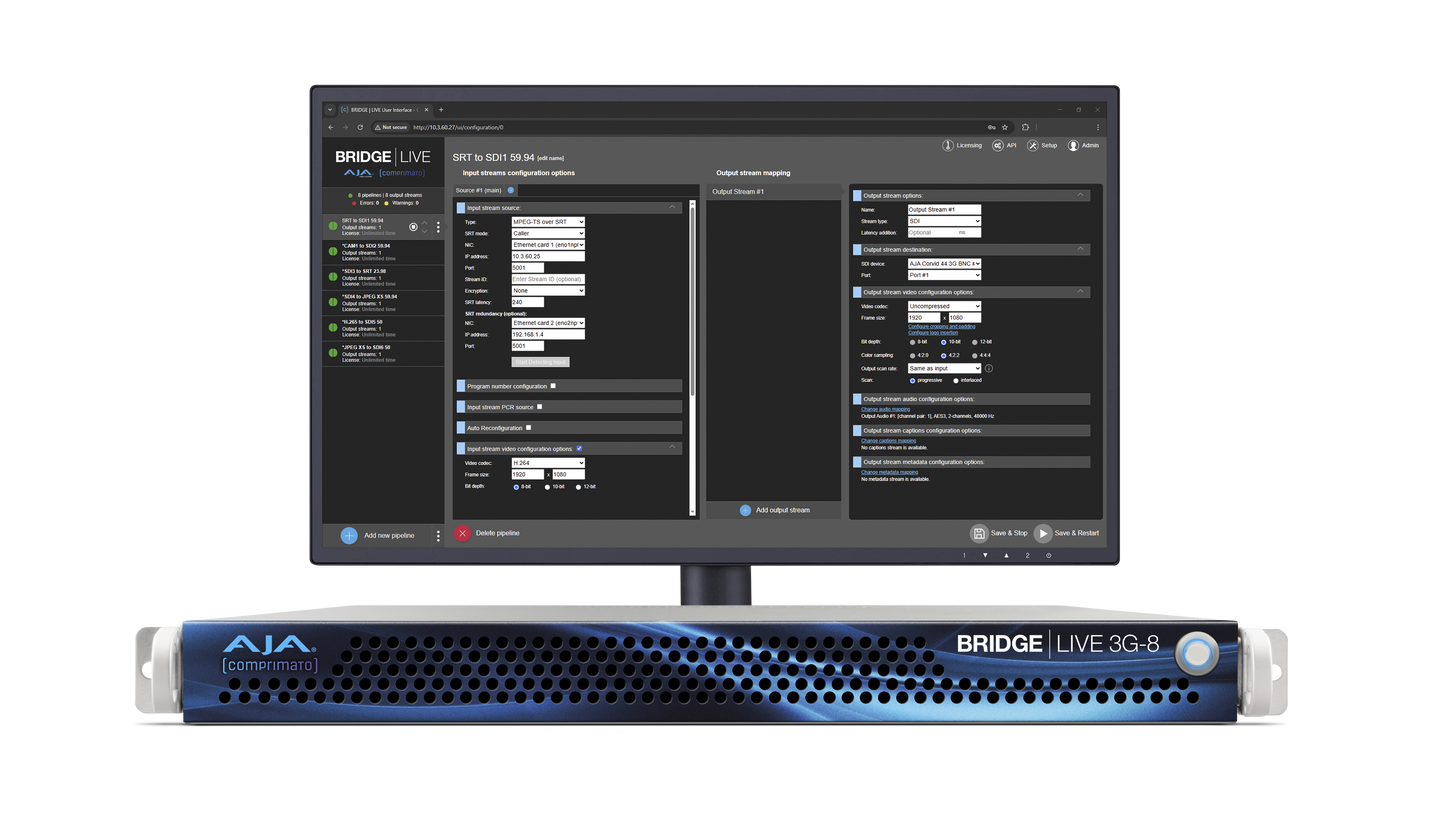 AJA 1RU Turnkey System 8 Bidirectional 3G-SDI Workflow