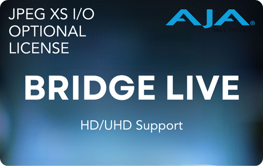 AJA JPEG XS I/O Optional License for BRIDGE LIVE with HD/UHD Support