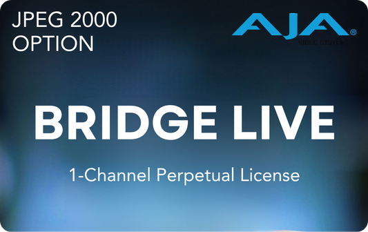AJA JPEG 2000 Option for BRIDGE LIVE (1-Channel Perpetual License)