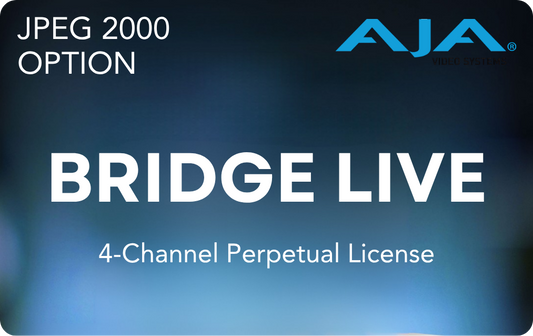 AJA JPEG 2000 Option for BRIDGE LIVE (4-Channel Perpetual License)