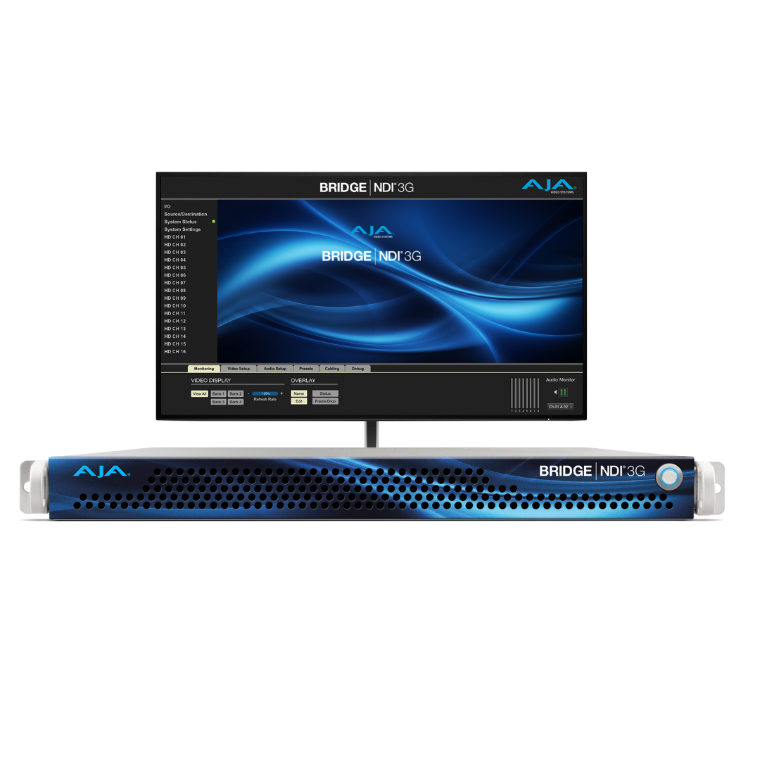 AJA BRIDGE NDI® 3G High Density 4K/UltraHD/HD NDI/SDI Conversion Gateway