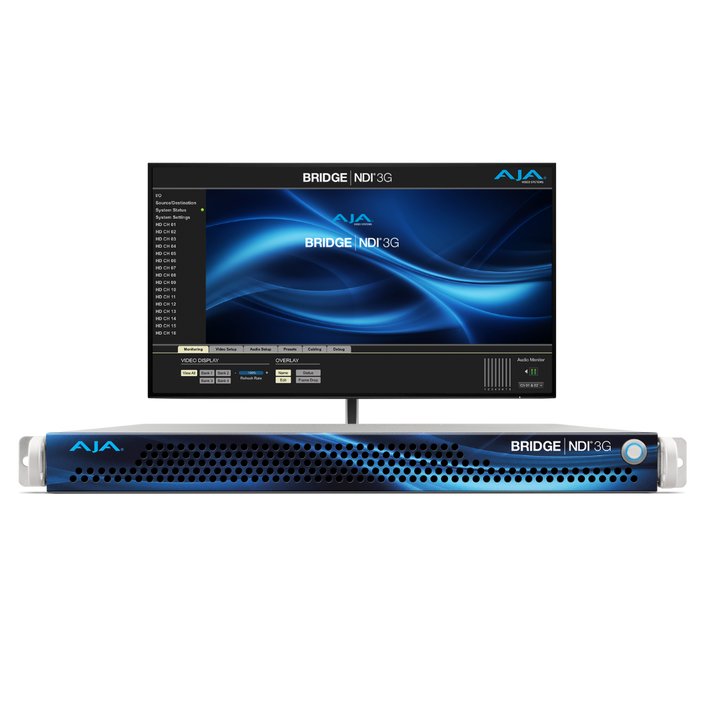 AJA BRIDGE NDI® 3G High Density 4K/UltraHD/HD NDI/SDI Conversion Gateway