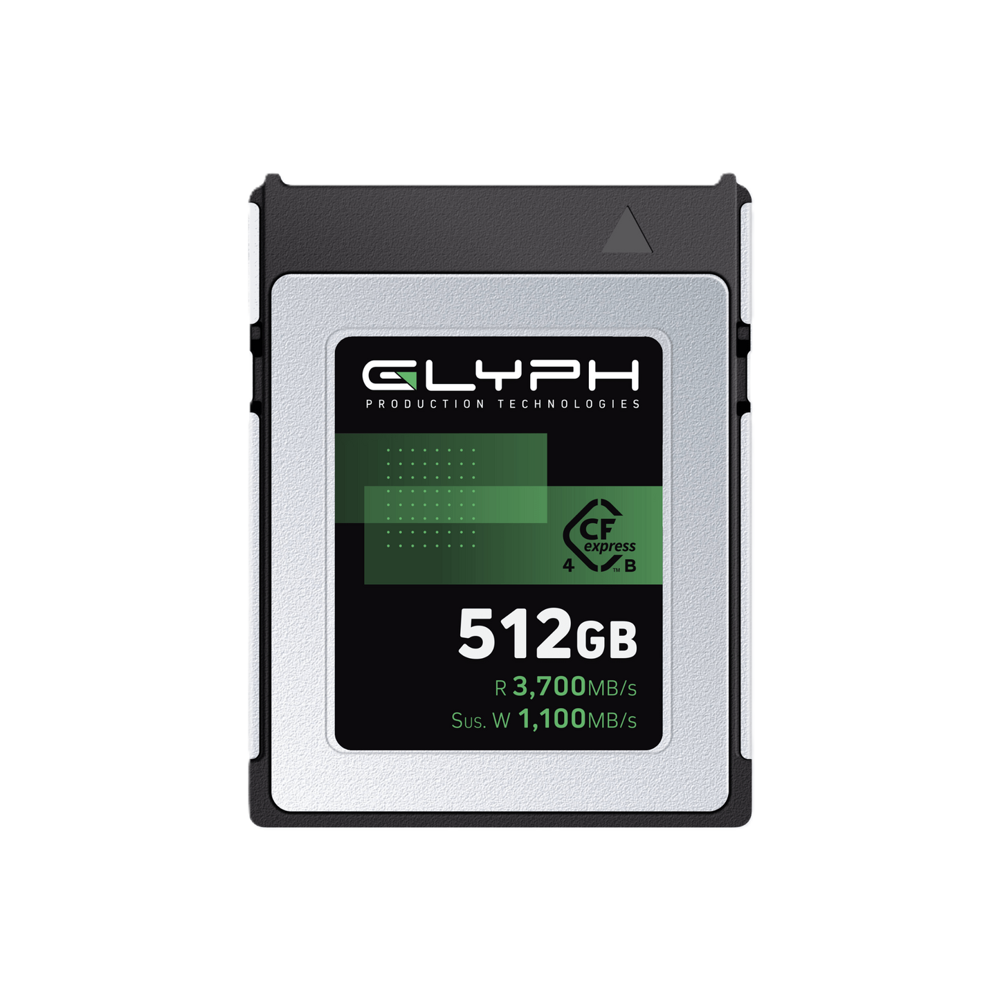 256GB Glyph CFexpress card on a light gray background
