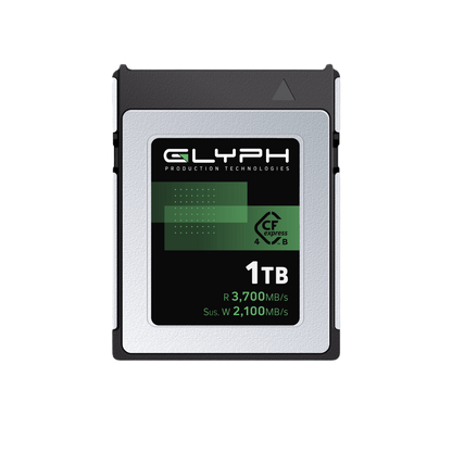 Glyph CF Express card on a light gray background