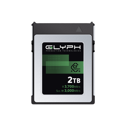  Glyph 2TB CFExpress card on a light gray background