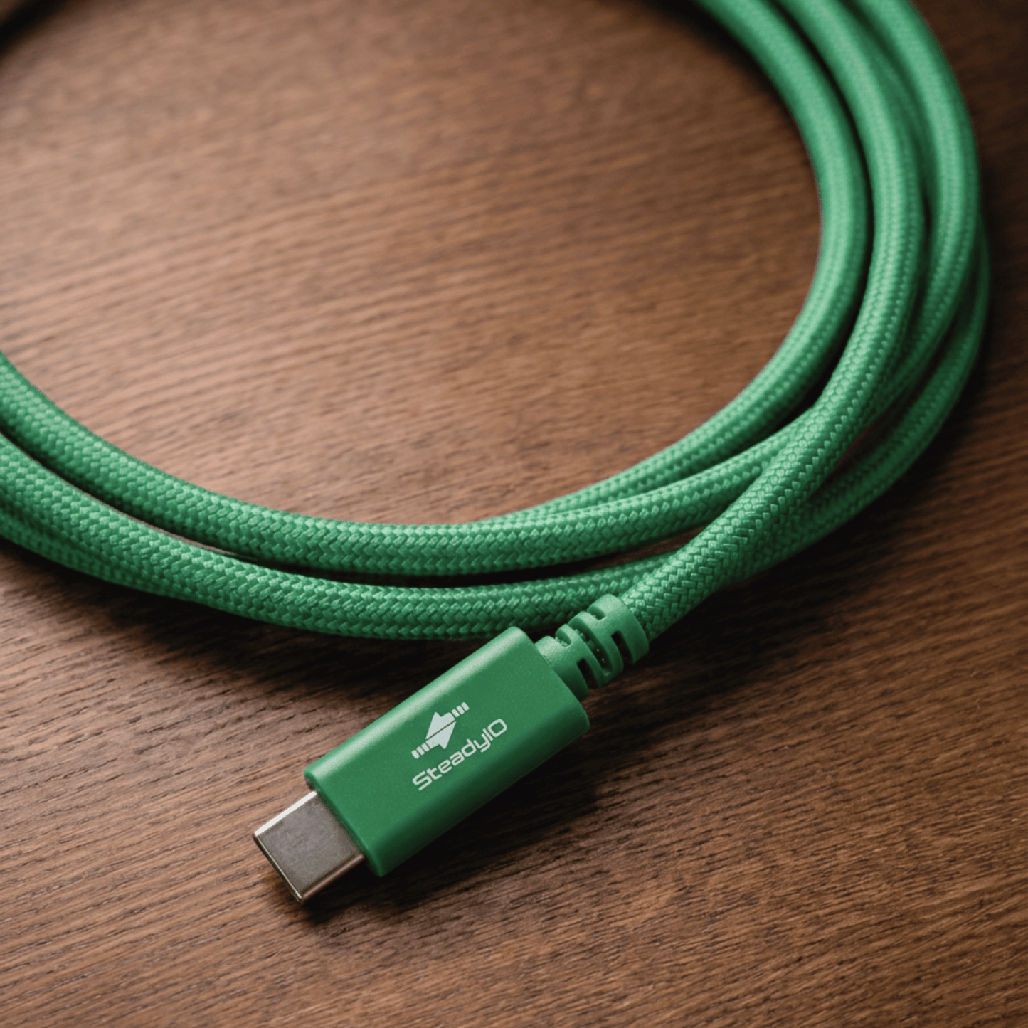 Connect+ High-Performance USB4 80Gbps/240W Type-C Cable on Desk
