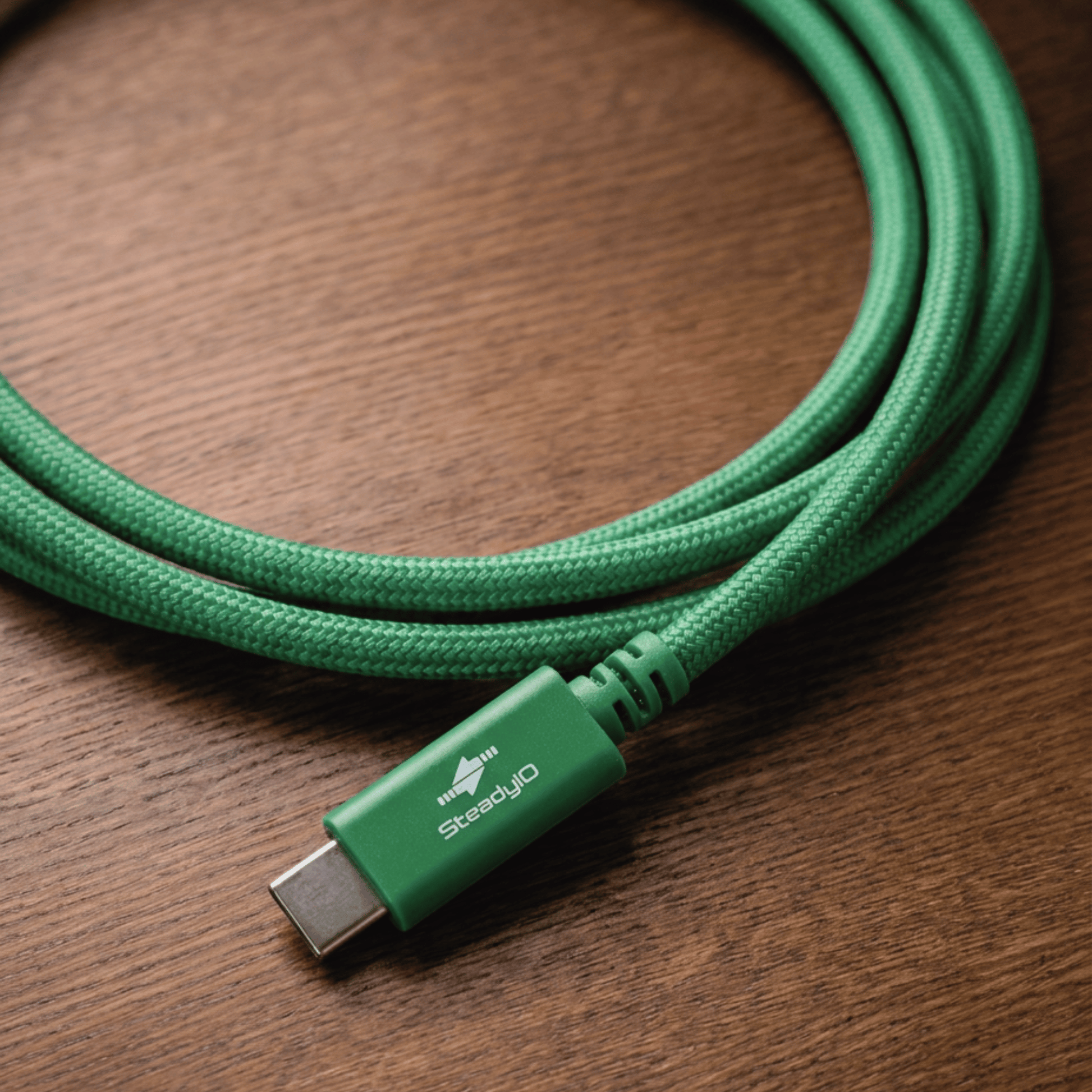 Connect+ High-Performance USB4 80Gbps/240W Type-C Cable on Desk