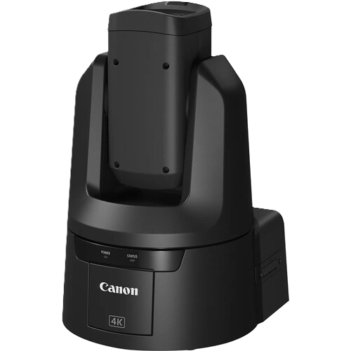 Canon 4K portable presentation projector on a white background.
