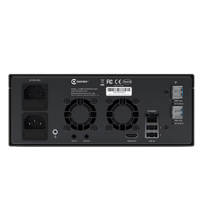 Kiloview CUBE R1 9-Channel NDI Recorder System Ports Inputs Back Rear View
