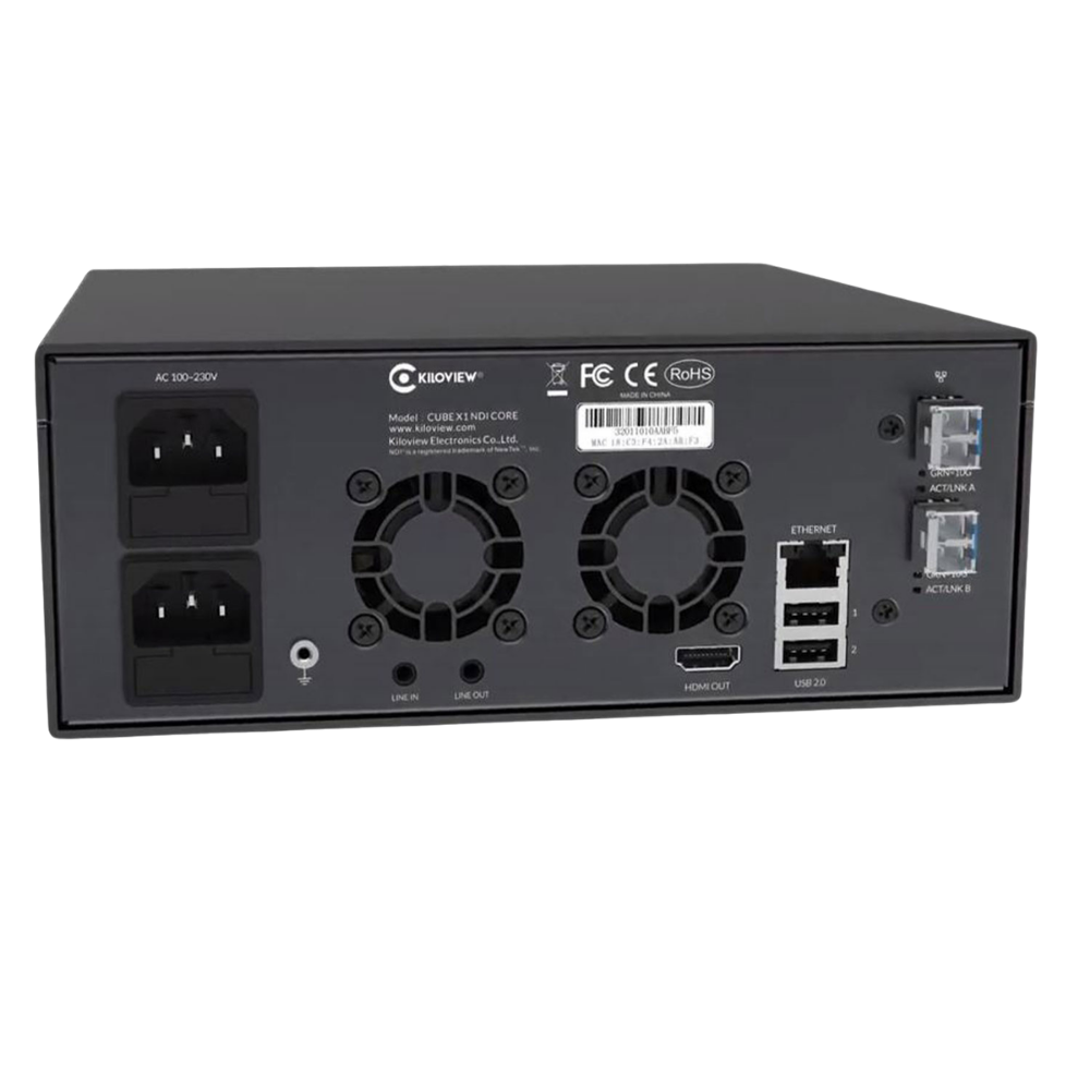 Kiloview CUBE X1 NDI CORE Switcher Ports Inputs Back Rear View