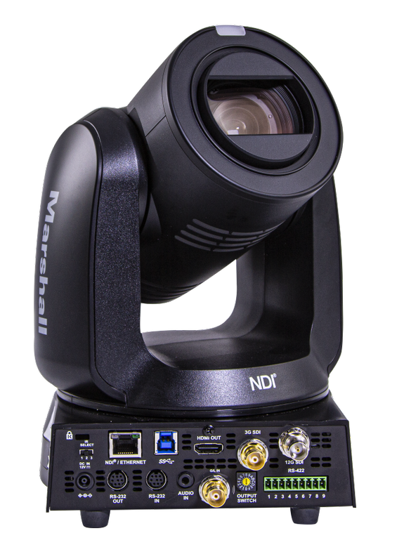 Marshall CV730 UHD 30x PTZ Camera with High-Bandwidth NDI, 12G-SDI  - Black