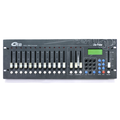 iKan Lite-Puter 12-Channel DMX Lighting Console DMX console with control buttons and display on a white background