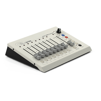 iKan Lite-Puter 8-Channel DMX Lighting Console Small control panel with buttons and sliders on a white background
