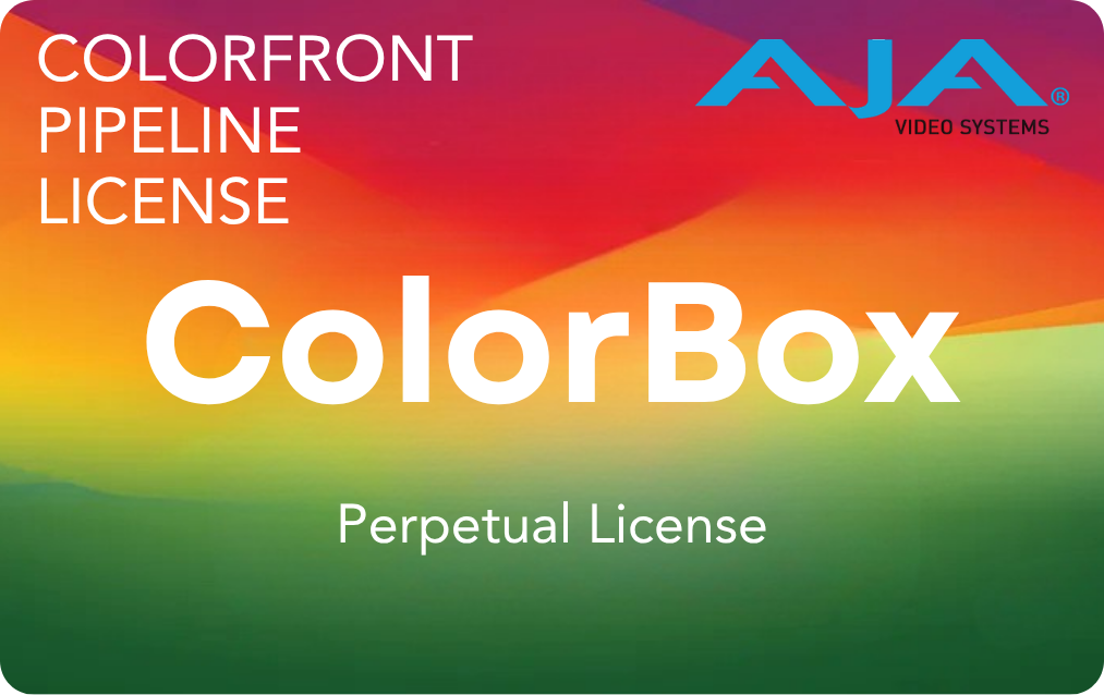AJA Colorfront Pipeline License for ColorBox (Perpetual License)