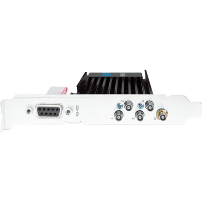 A white industrial electronic module with a black heatsink, a DB-25 connector, and several screw terminals on a plain white background.