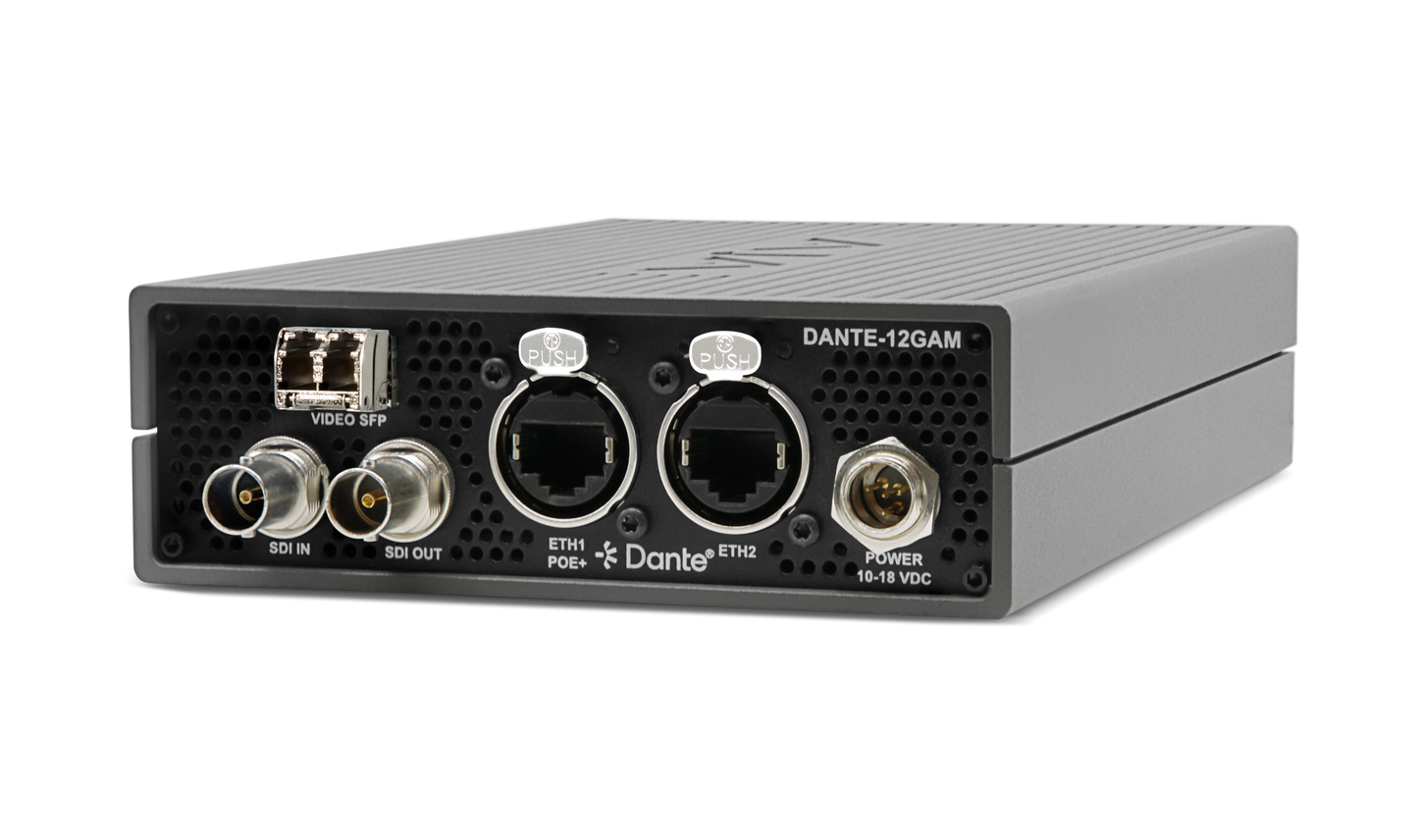 AJA 12G 32-Ch Dante Embedder/Disembedder no SFP Ports