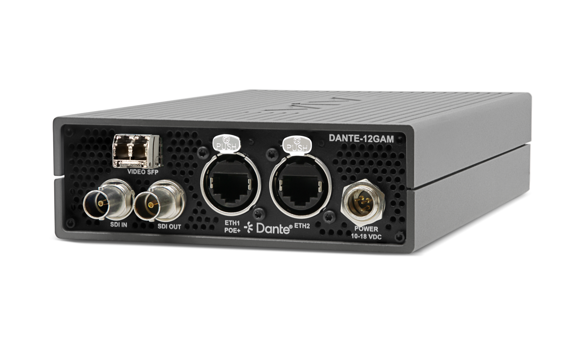 AJA 12G 32-Ch Dante Embedder/Disembedder no SFP Ports