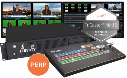 Liberty X Workstation with Vizrt TriCaster Mini Control Surface and TriCaster Mini S Software Perpetual Bundle Promo