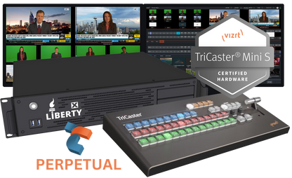 Liberty X Workstation with Vizrt TriCaster Mini Control Surface and TriCaster Mini S Software Perpetual Bundle Promo