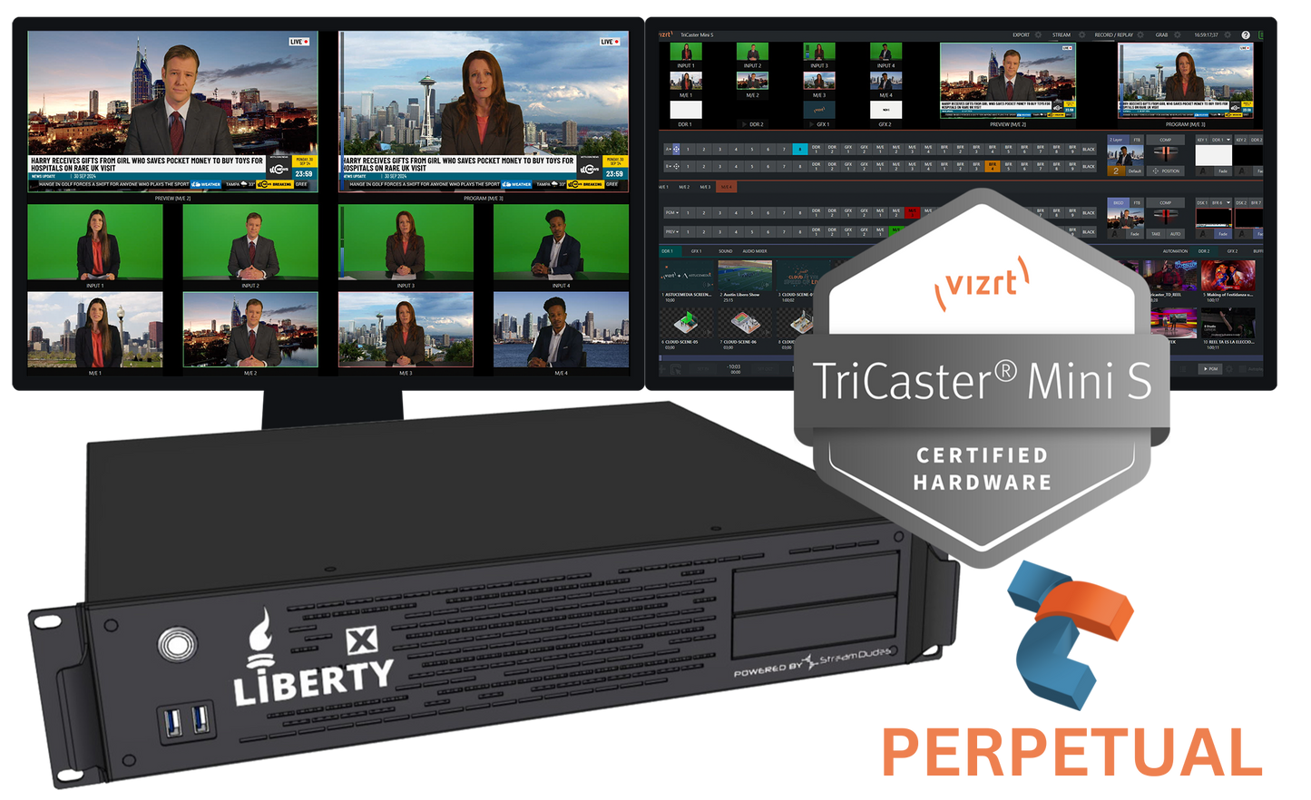 Liberty X Workstation with Vizrt TriCaster Mini S Perpetual Software