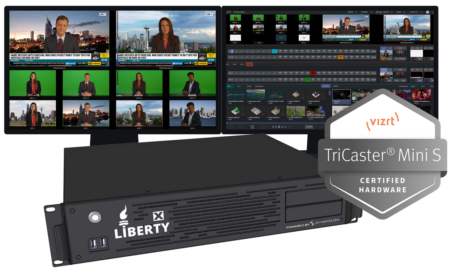 Liberty X Workstation with Vizrt TriCaster Mini S Software Subscription