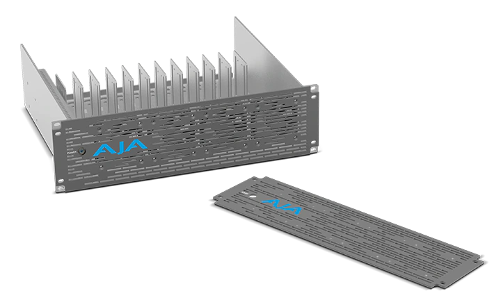 AJA DRM2 3RU Mini-Converter Rackmount Frame with 200W Power Supply, Passive Faceplate