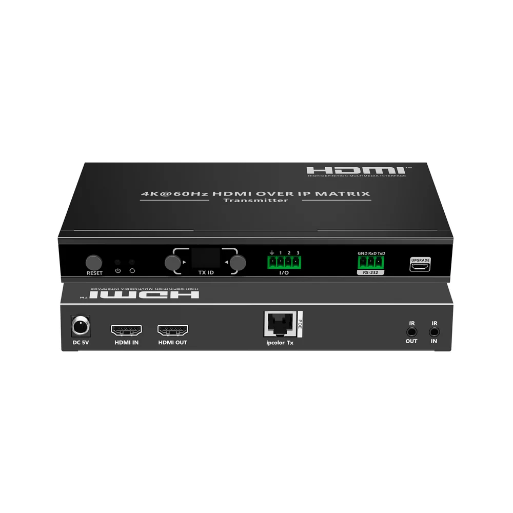 HDMI over IP matrix transmitter on a white background