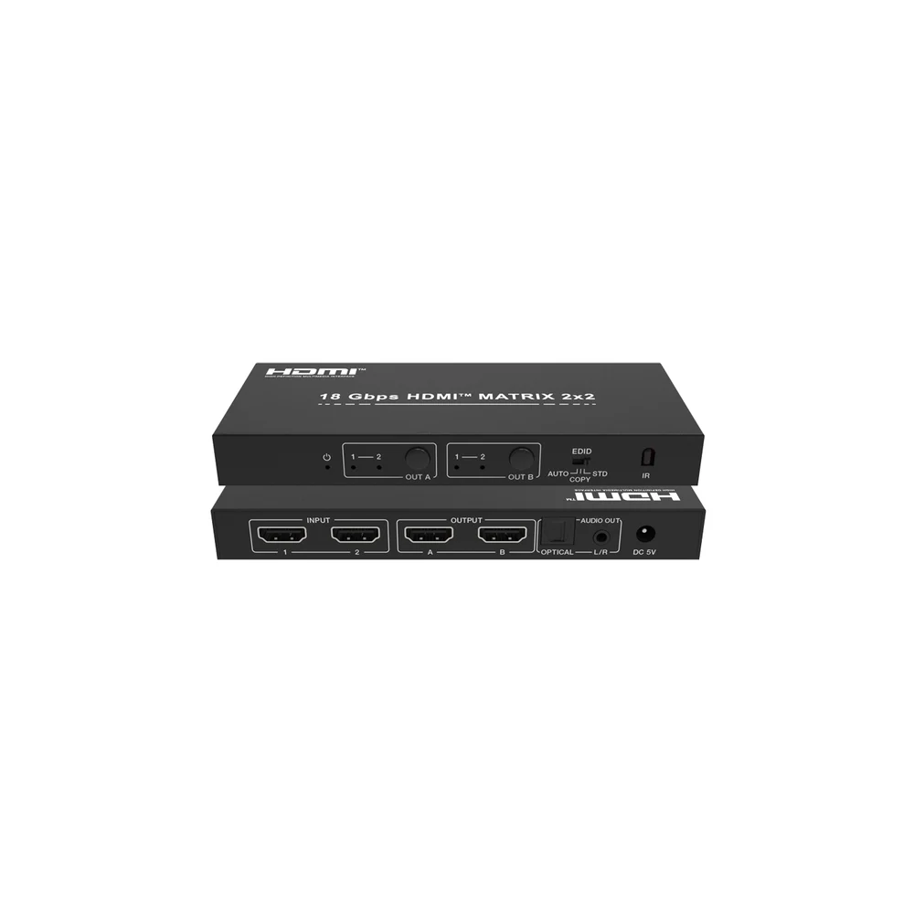 DVDO 4K 2x2 HDMI Matrix Switcher with Audio Outputs & HDR
