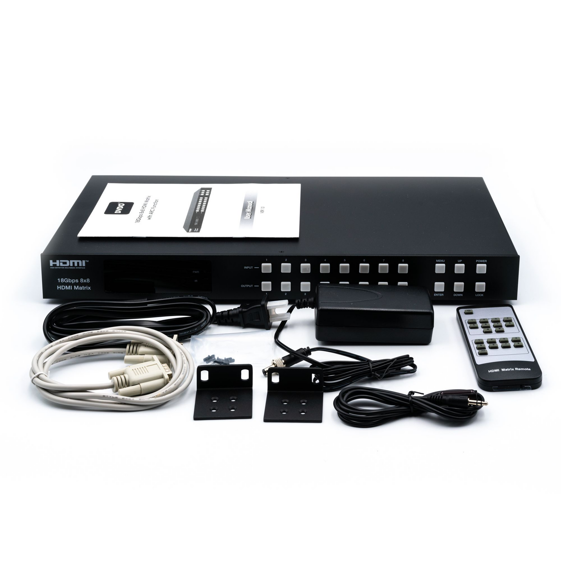DVDO 4K 8x8 HDMI Matrix Switcher with Audio Outputs With Accessories