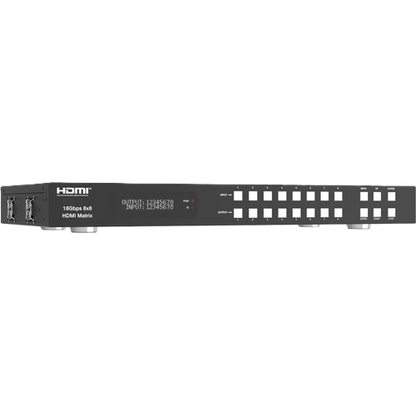 HDMI matrix switcher on a white background