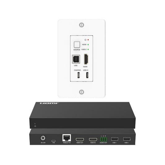DVDO RS-2 4K HDMI & USB-C 70m Wall Plate Extender over HDBaseT with USB