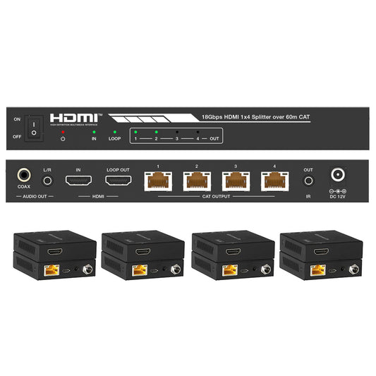 DVDO 4K 1x4 HDMI Splitter with Category Outputs