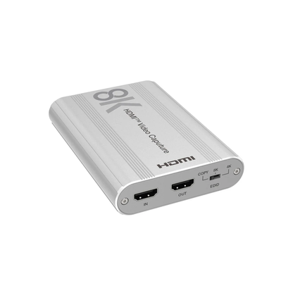 DVDO 8K HDMI to USB 3.2 Capture Dongle with HDMI Loop Out and Separate Audio Input & Output