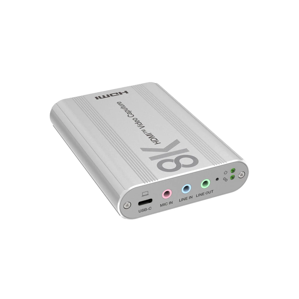 DVDO 8K HDMI to USB 3.2 Capture Dongle with HDMI Loop Out and Separate Audio Input & Output