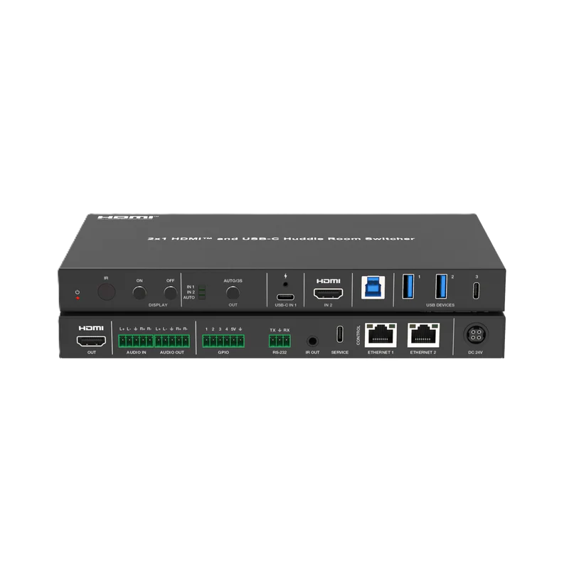 DVDO HDMI and USB-C device on a white background DVDO-USBC-HDMI-PS-21-XL
