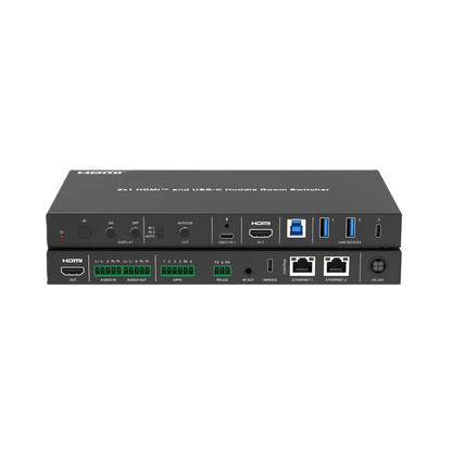 DVDO HDMI and USB-C device on a white background DVDO-USBC-HDMI-PS-21-XL