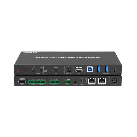 DVDO HDMI and USB-C device on a white background DVDO-USBC-HDMI-PS-21-XL