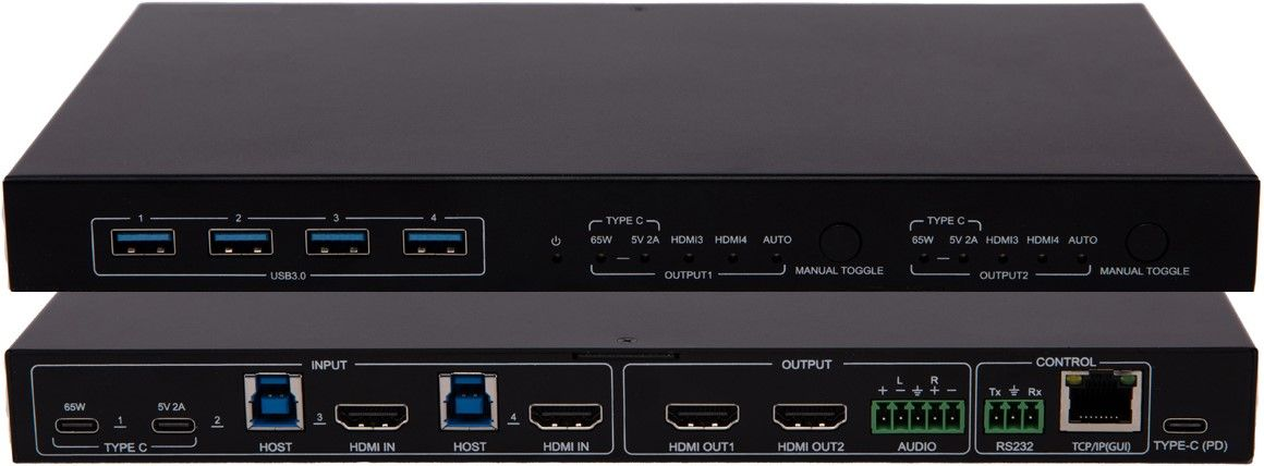 DVDO 4K 4x2 Presentation Switcher with USB-C & HDMI Inputs