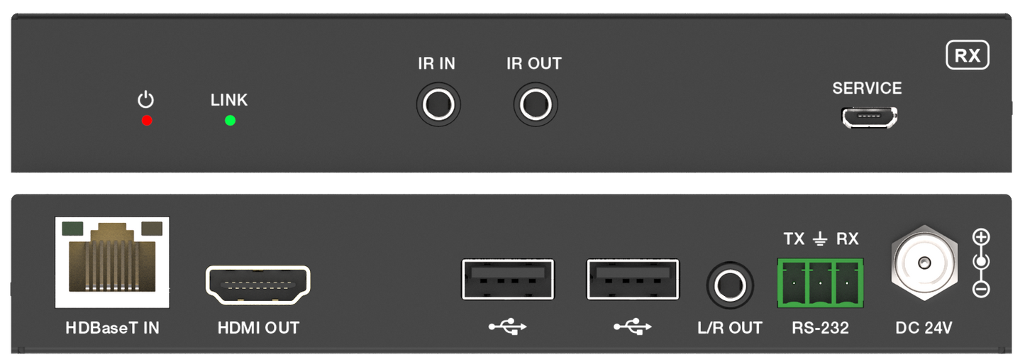 DVDO Xtend-70 4K60 HDMI & USB-C 70m Extender Over HDBaseT with USB (Tx/Rx)