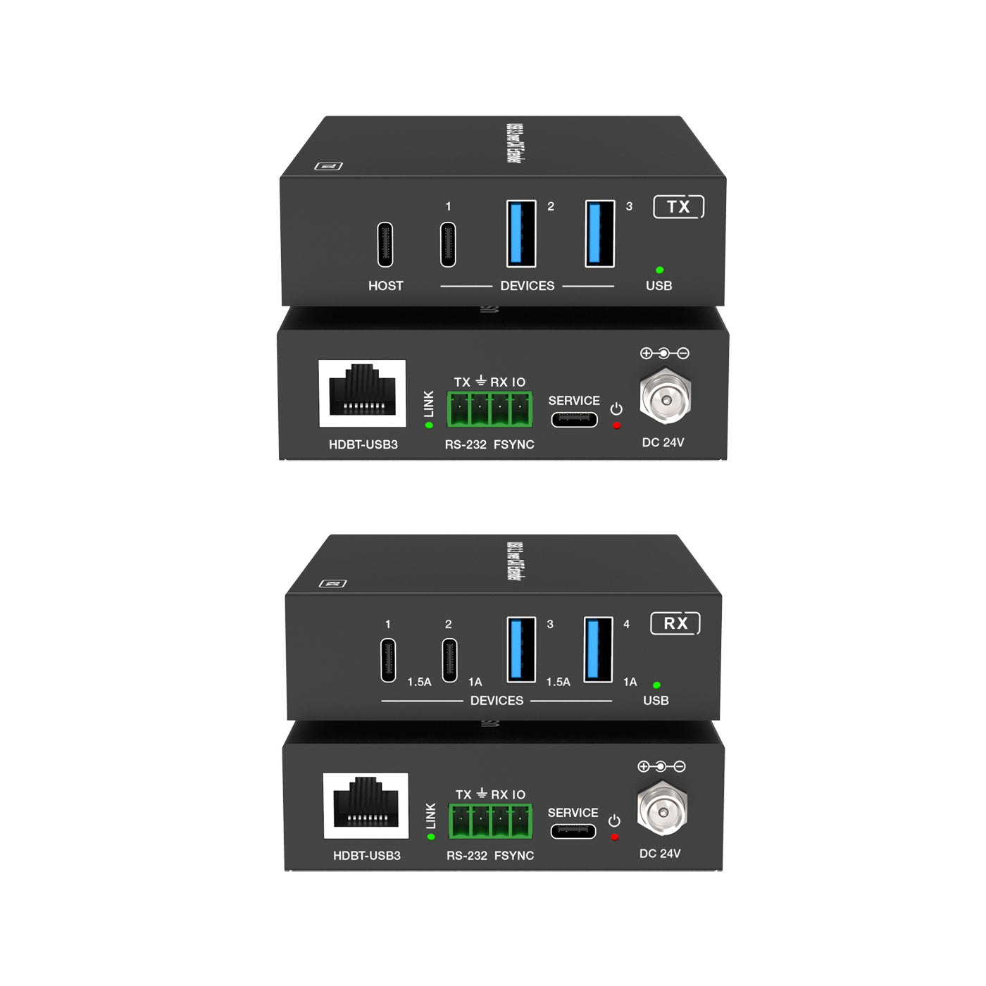 DVDO Xtend 1-Host USB-C & USB-A 3.2 Gen 1 100m Extender over HDBaseT