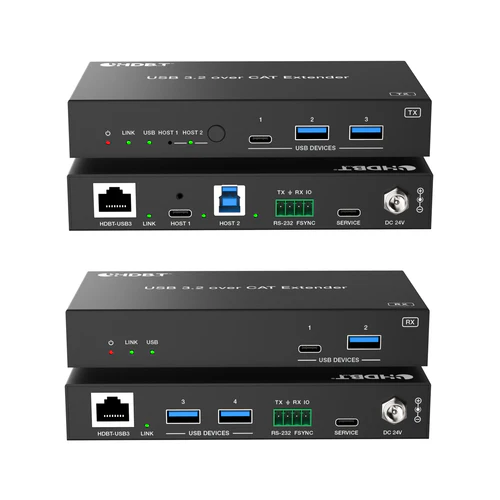 DVDO 2-Host USB-C & USB 3.2 Gen 1 100m Extender over HDBaseT (Box Tx to Box Rx) 